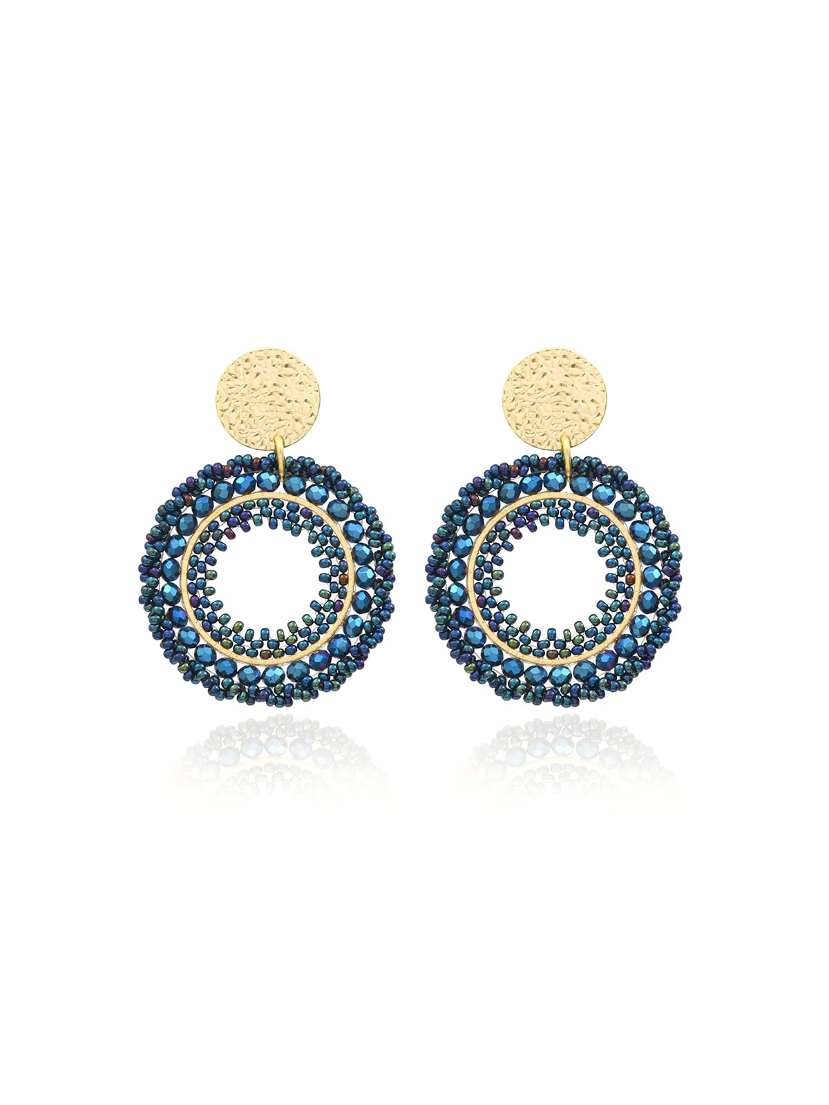 Boucles d'oreilles Atacama Bleu marine 1 Boucles d'oreilles atacama bleu marine