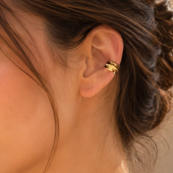 Bague d'oreille Peni - bijou doré femme - zoom