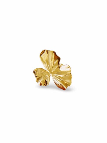 Bijoux fantaisie de créateurs 17 Bague d'oreille fleur dorée ERESOS présentation