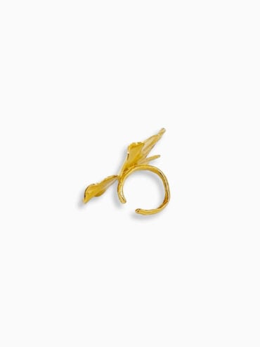 Bague d'oreille fleur dorée Eresos