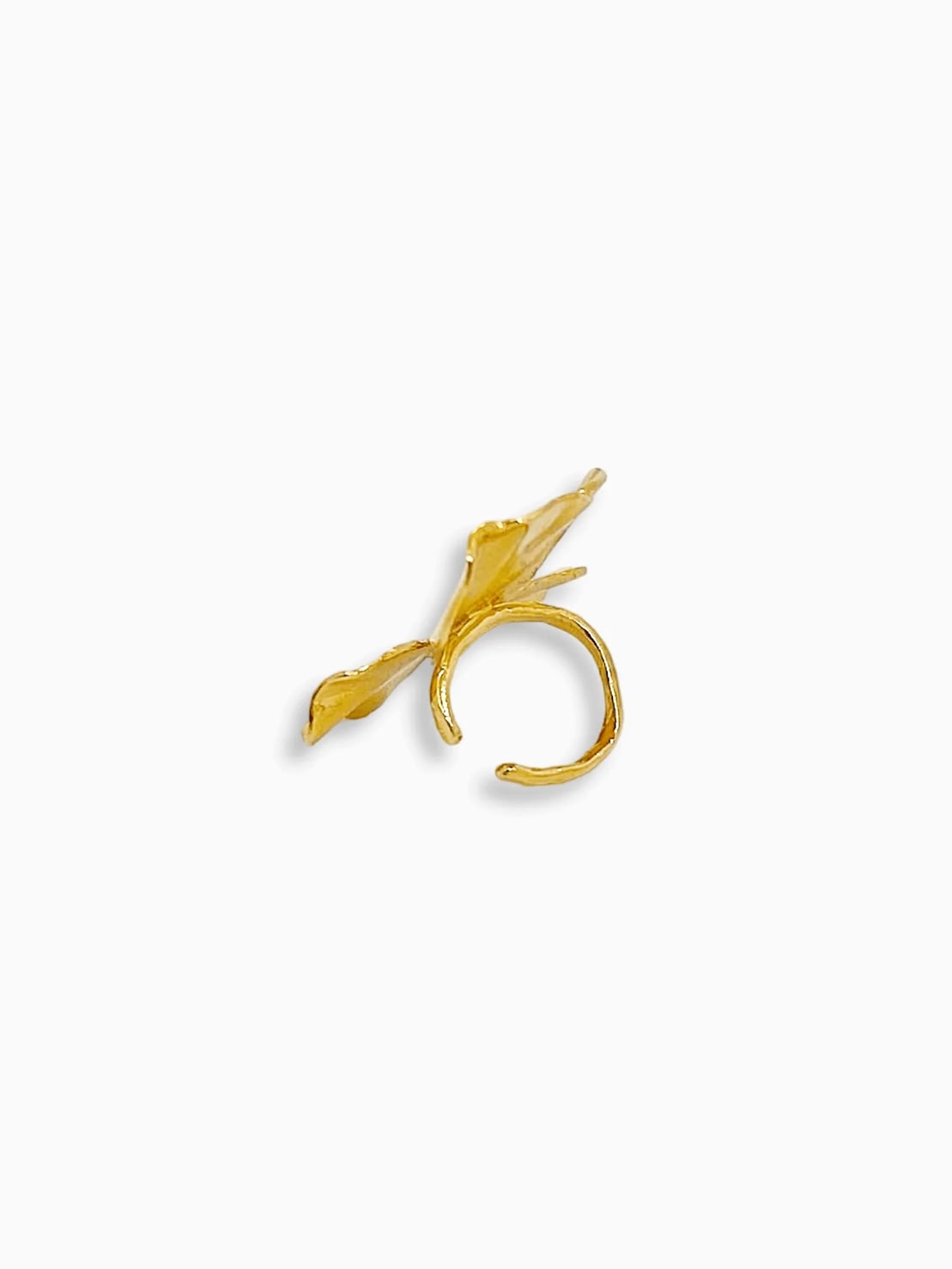 Bague d'oreille fleur dorée Eresos 5 Bague d'oreille fleur dorée ERESOS femme - vu 2
