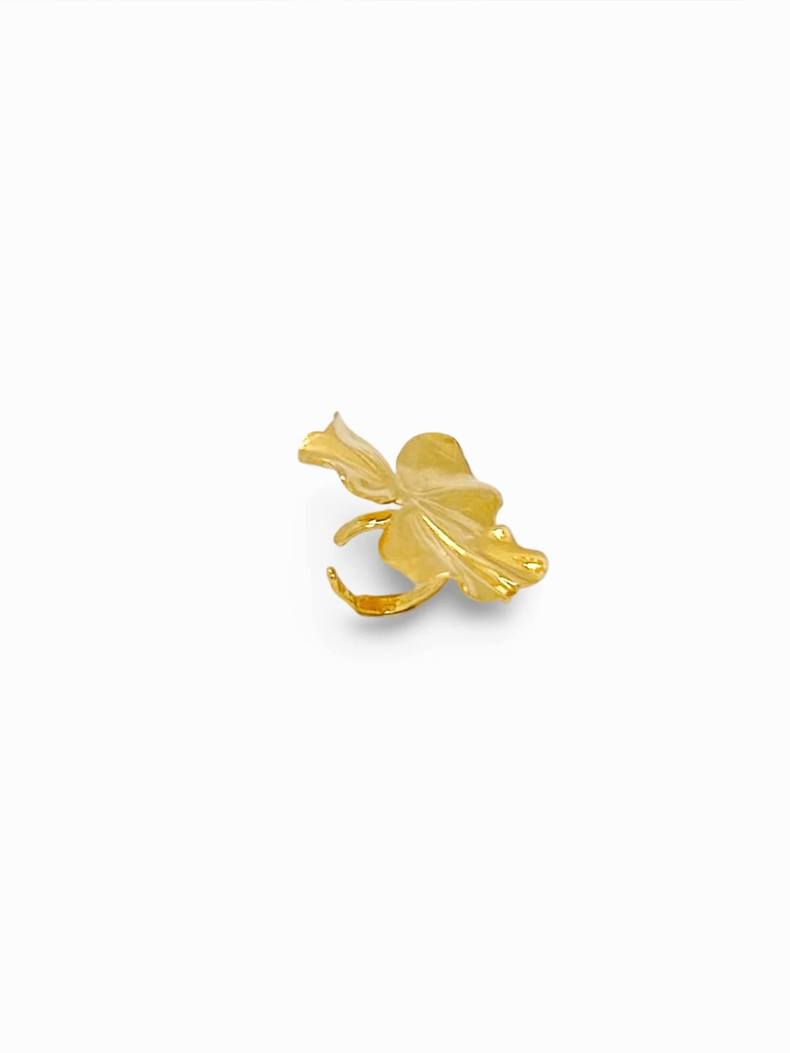 Bague d'oreille fleur dorée Eresos 3 Bague d'oreille fleur dorée ERESOS femme - vue de côté