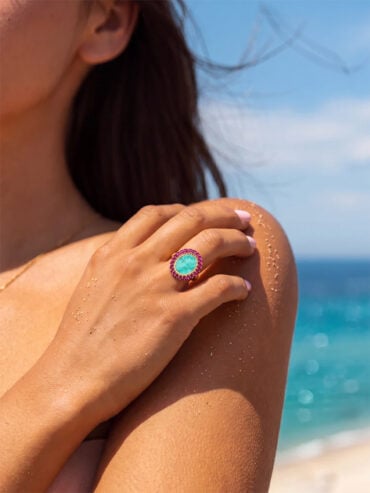 Bijoux fantaisie de créateurs 58 Bague mirage turquoise