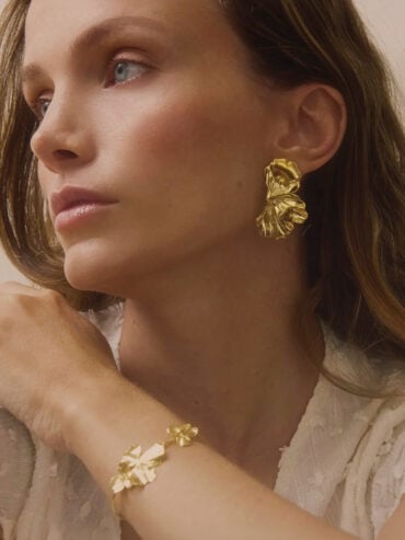 Boucles d'oreilles fleurs Euménide Medium
