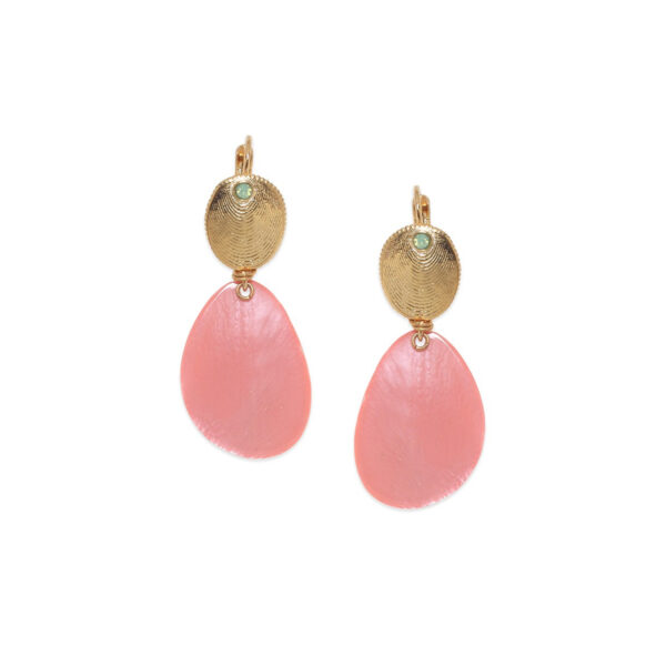 Boucles d'oreilles Naïa rose présentation