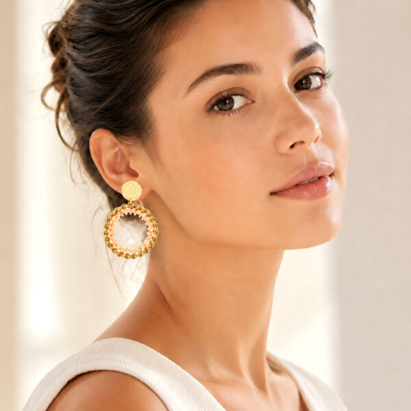 Boucles d'oreilles aphrodite dorées femme