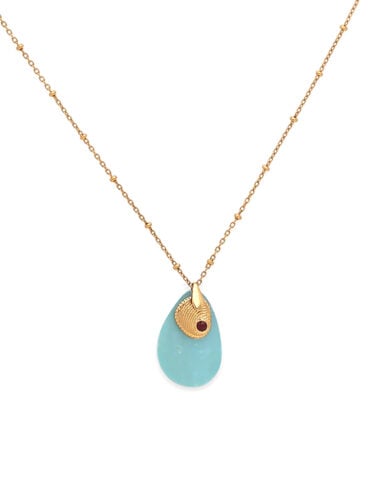 Collier dragée bleu zoom sun