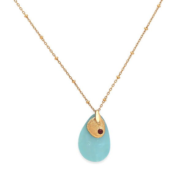 Collier dragée bleu zoom sun