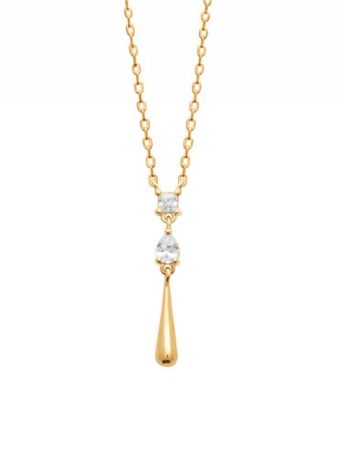 Tendances bijoux hiver 2025-2026 : la saison expliquée 3 Collier fin plaqué or stockholm présentation - bijou goutte - zoom pendentif