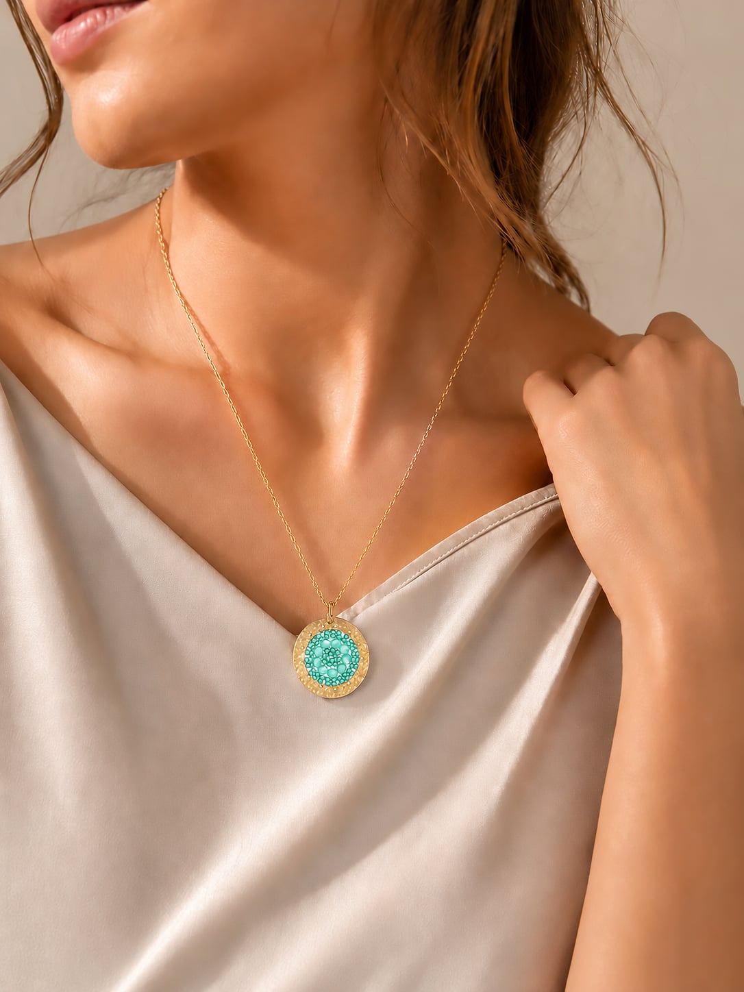 Collier Isabella Crystalline 2 COllier isabella crystalline - vert bleu - femme