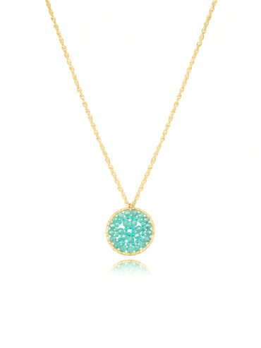 Collier paradis crystalline bleu vert
