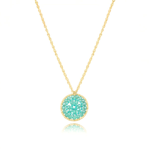 Collier paradis crystalline bleu vert