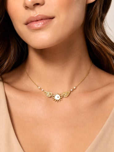 Bijoux fantaisie de créateurs 37 Collier soleil bohème NORA femme