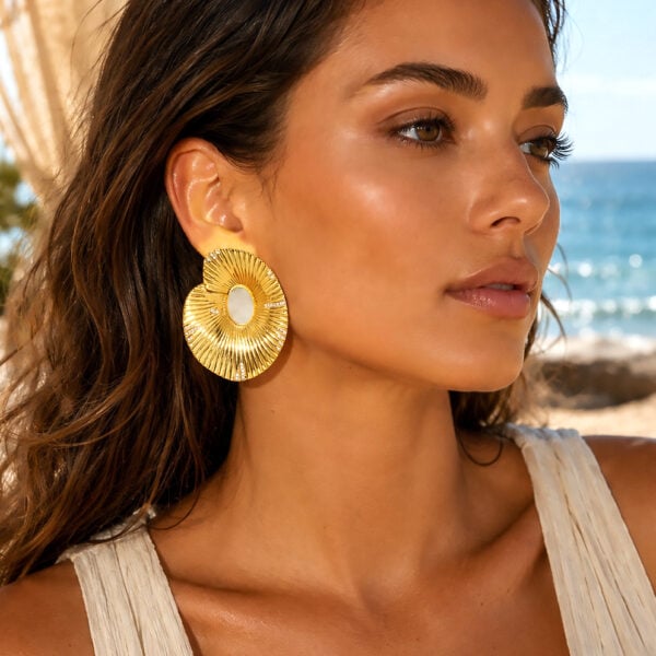 Grandes boucles d'oreilles coquillages femme été