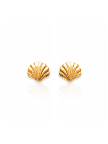 Bijoux fantaisie de créateurs 17 Mini puces d'oreilles coquillage doré CALA - présentation des bijoux fantaisie