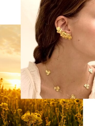 Bague d'oreille fleurs Fara
