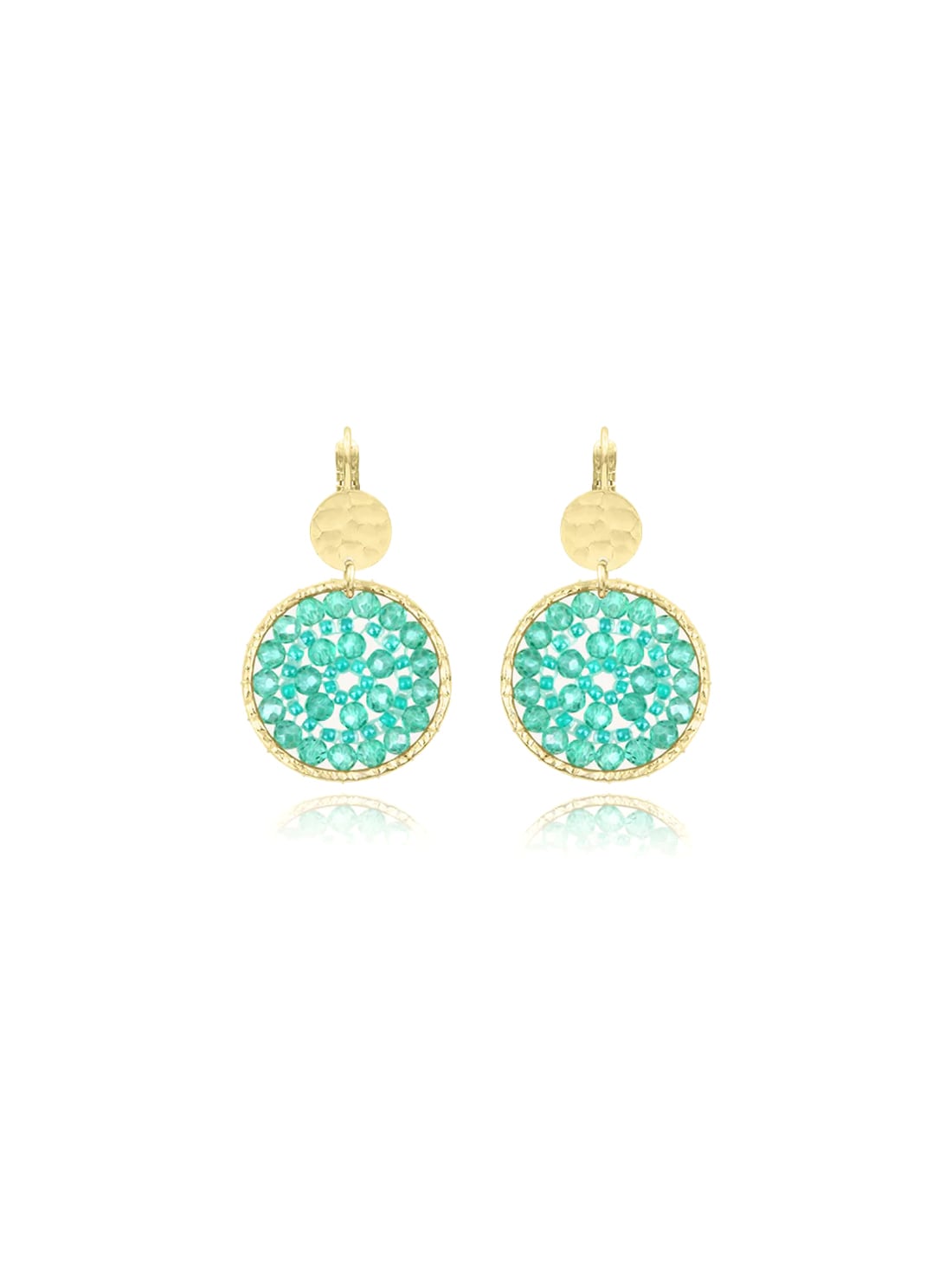 Boucles d'oreilles Paradis Crystalline 1 Boucles d'oreilles paradis crystalline bleu vert