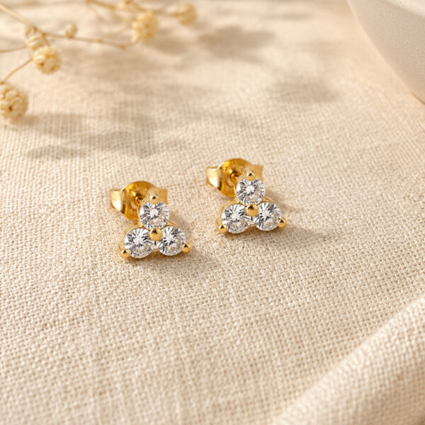 Mini puces d'oreilles plaqué or ORION