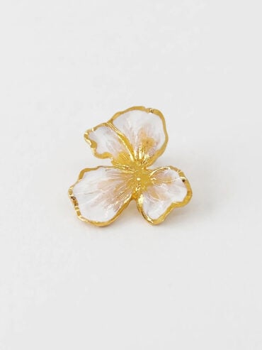 Bague d'oreille fleur Eresos émaillée