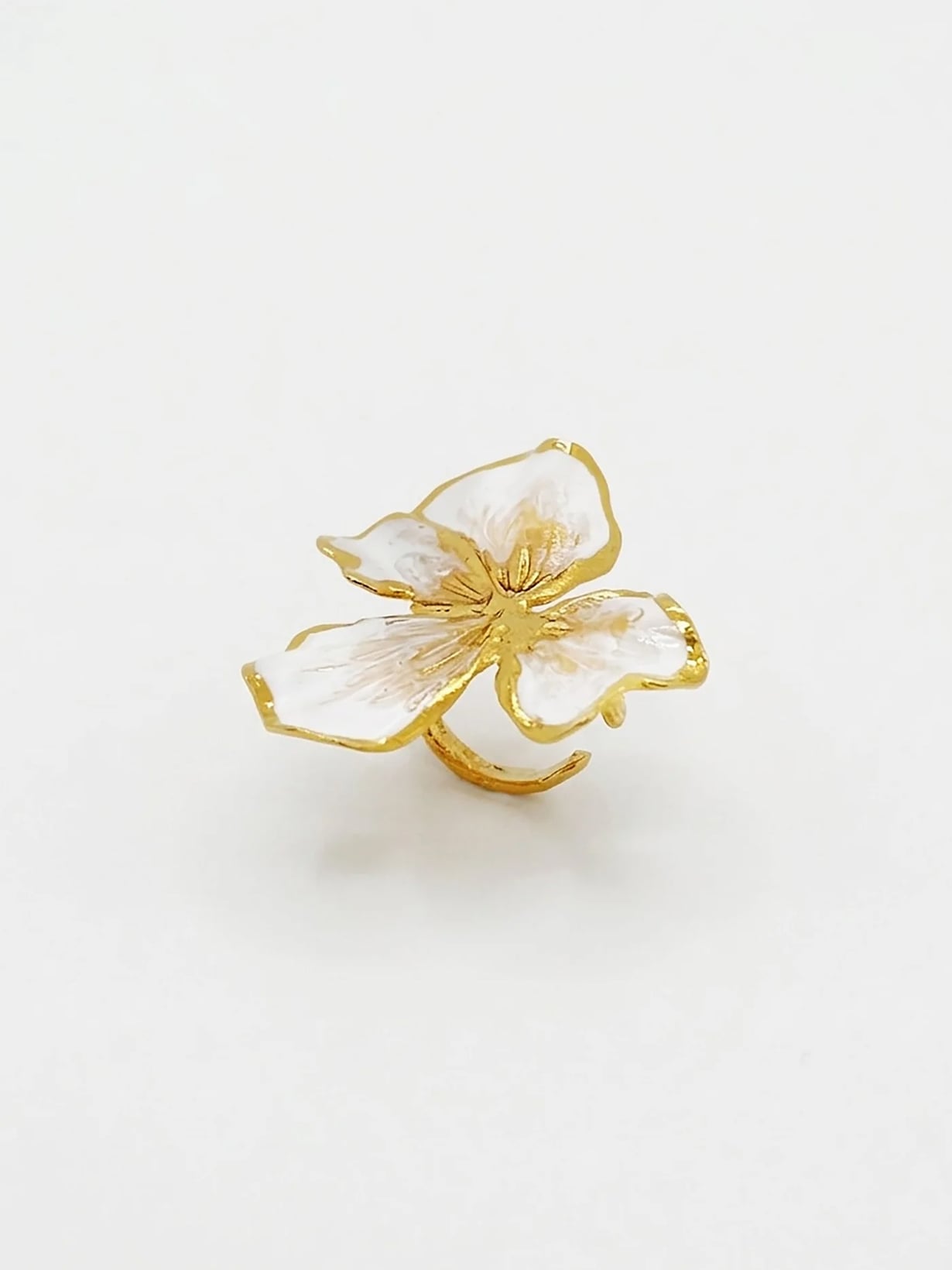 Bague d'oreille fleur Eresos émaillée 3 Bague d'oreille fleur Eresos émaillée