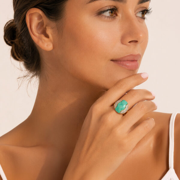Bague vertige turquoise femme été