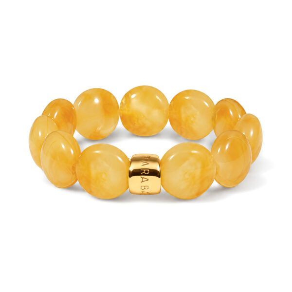 Bracelet bombom miel - parabaya - bracelet boules extensible.
