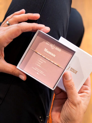 Bracelet Maman code morse - présentation dans un écrin