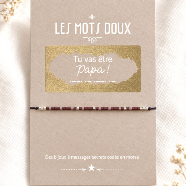 Bracelet tu vas être papa - message surprise