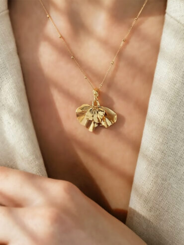 Collier fleur dorée Halki