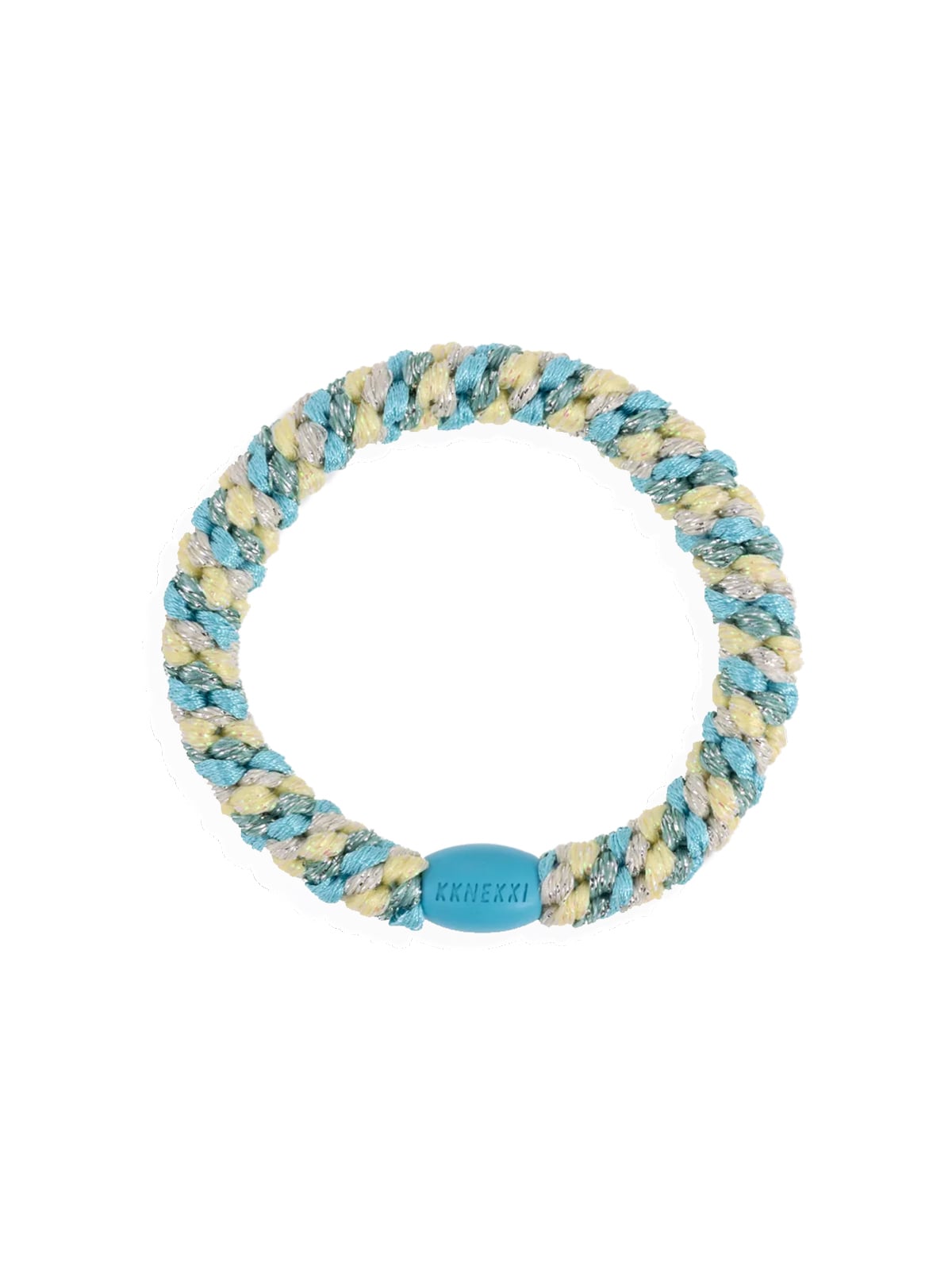Bijoux Noël 129 Elastique kknekki mix turquoise yellow glitter