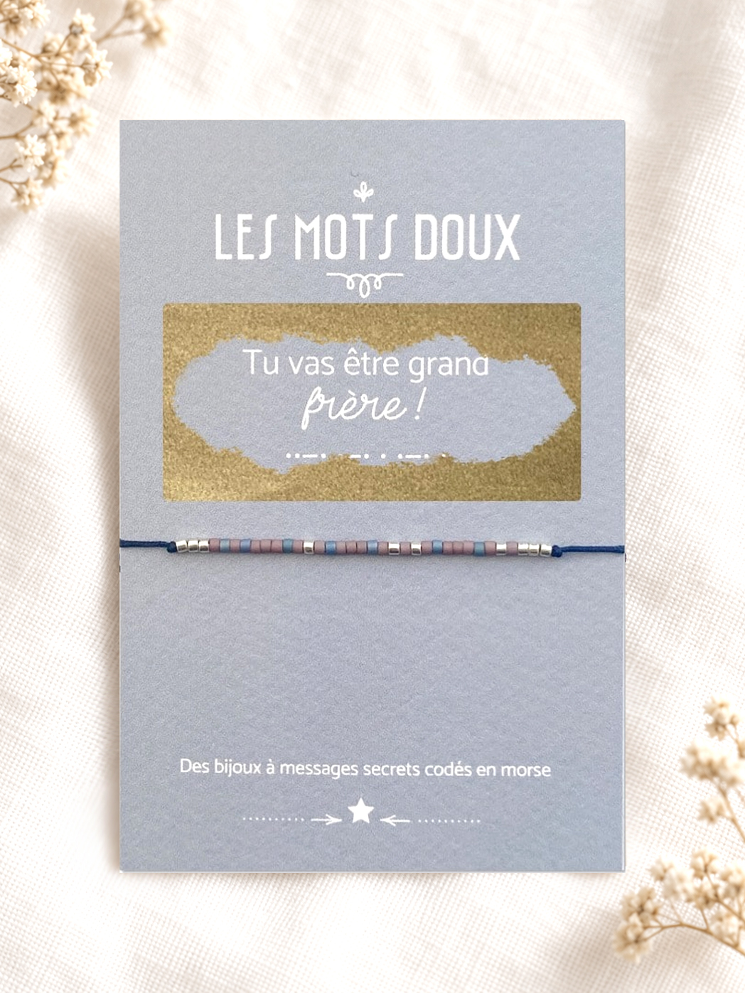 Bracelet Tu vas être Grand frère ! 1 Bracelet tu vas être grand frère - message code morse - carte surprise - grossesse