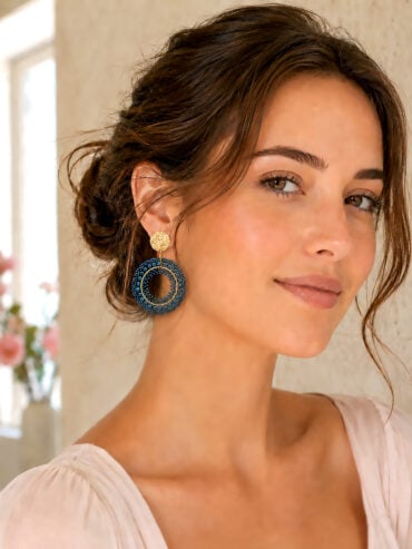 Boucles d'oreilles Atacama Bleu marine