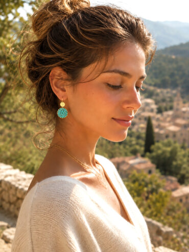 Boucles d'oreilles paradis crystalline femme nature