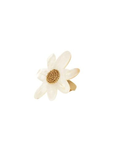 Bague ajustable marguerite nacre
