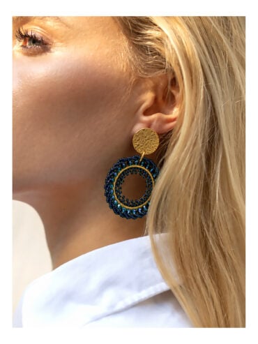 Boucles d'oreilles Atacama Bleu marine