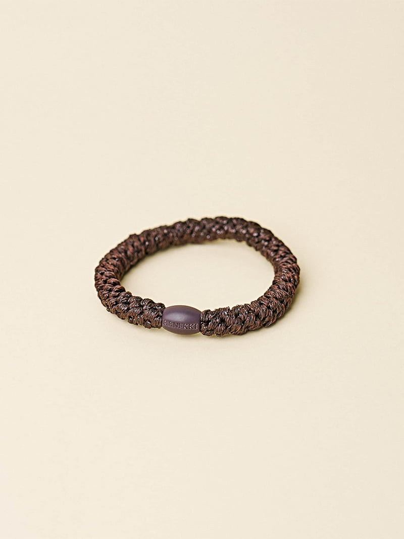 Elastique bracelet Kknekki Chocolat Glitter 3 Elastique kknekki chocolat glitter - pour cheveux ou poignet