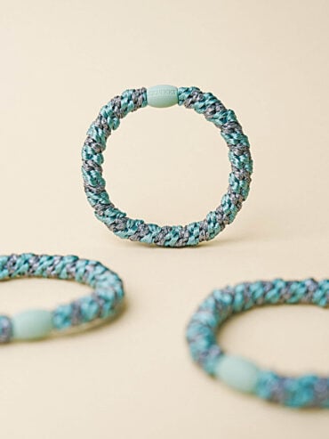 Elastique bracelet Kknekki Mix Gris acier bleuté Glitter