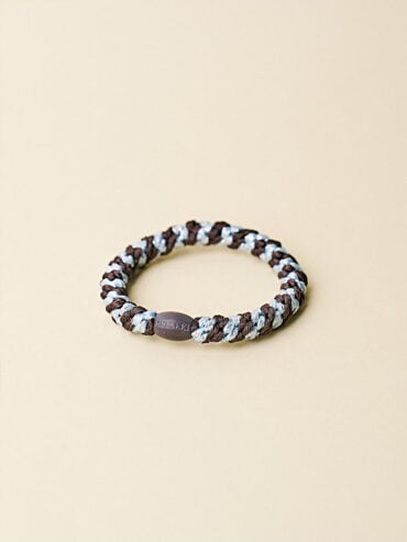 Elastique bracelet Kknekki Marron glacé bleu Glitter