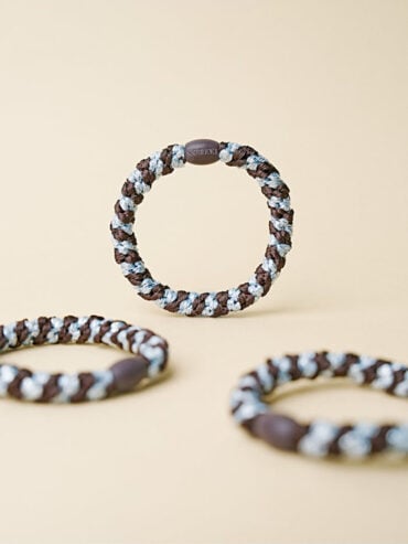 Elastique bracelet Kknekki Marron glacé bleu Glitter