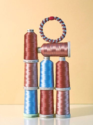 Elastique bracelet Kknekki Mix Bois de rose Bleu ciel