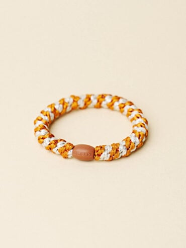 Elastique bracelet Kknekki Mix orange confite Ivoire Glitter