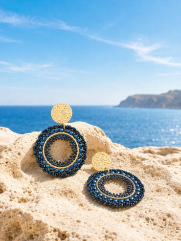 Boucles d'oreilles Atacama Bleu marine
