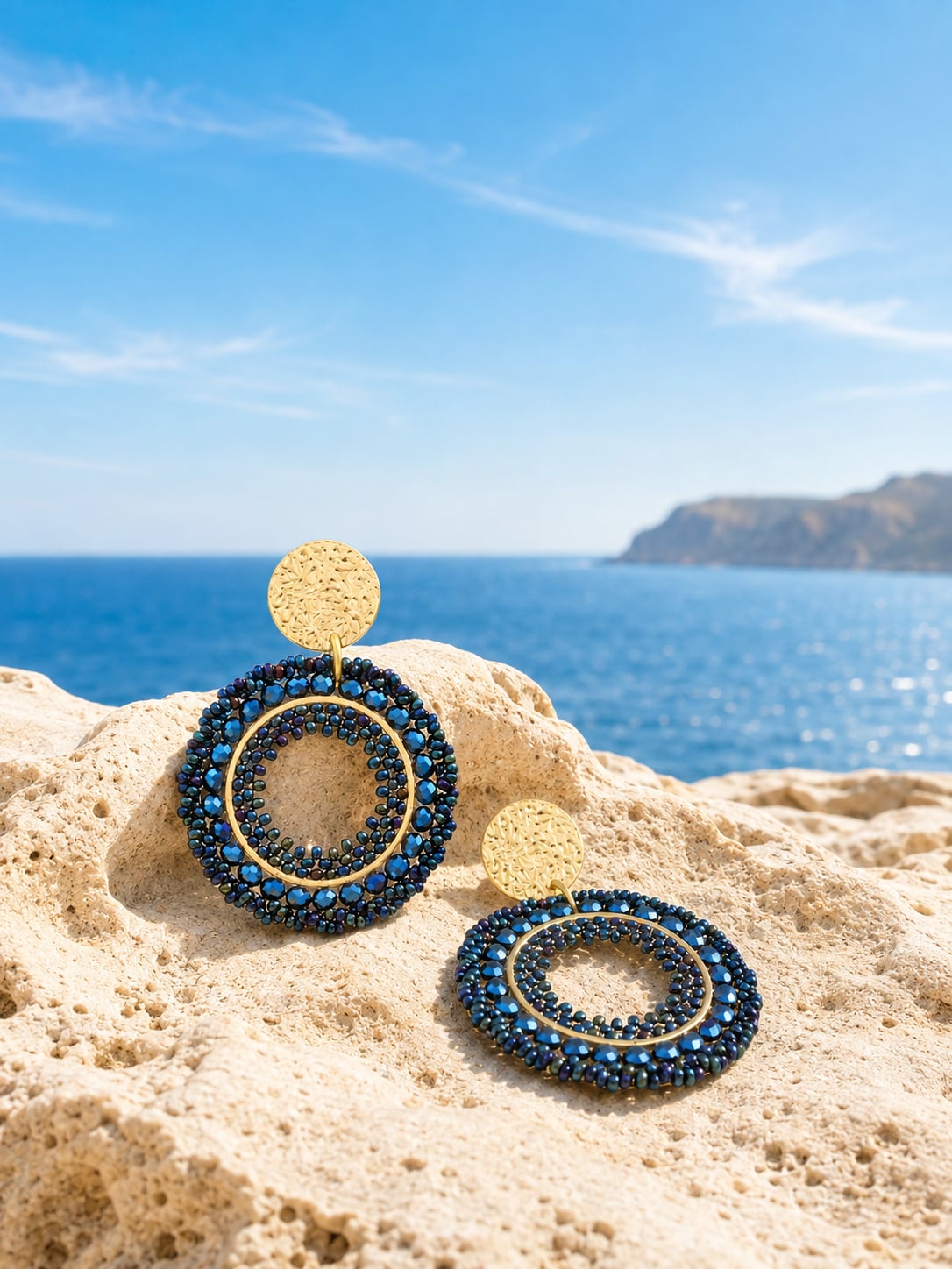 Boucles d'oreilles Atacama Bleu marine 1 Boucles d'oreilles Atacama Bleu marine
