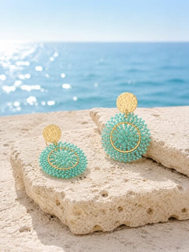 Boucles d'oreilles paradis crystalline ambiance soleil et mer
