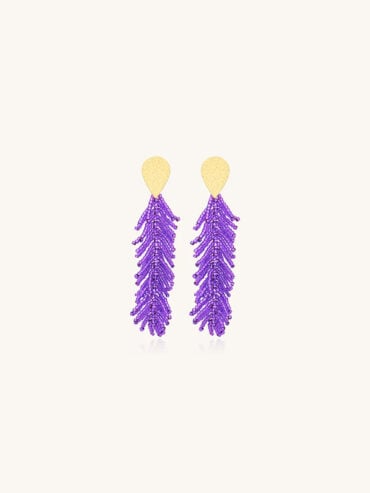 Bijoux fantaisie de créateurs 10 Boucles d'oreilles Envol Ultra Violet Santibé en perles et cristaux