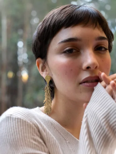 Boucles d'oreilles Envol Champagne