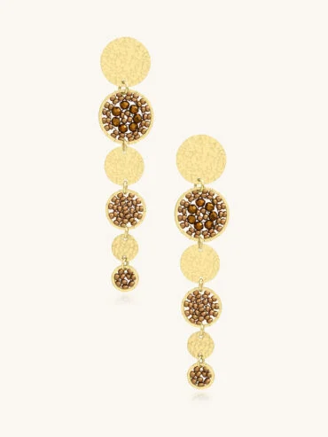 Boucles d'oreilles Lupin Champagne