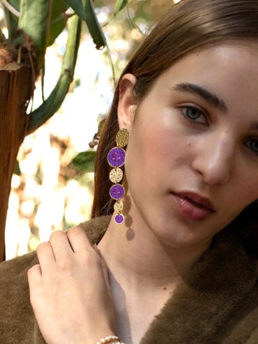 Boucles d'oreilles Lupin Ultra violet