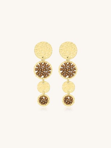 Bijoux fantaisie de créateurs 7 Boucles d'oreilles Mini Lupin champagne - boucles d'oreilles pendantes