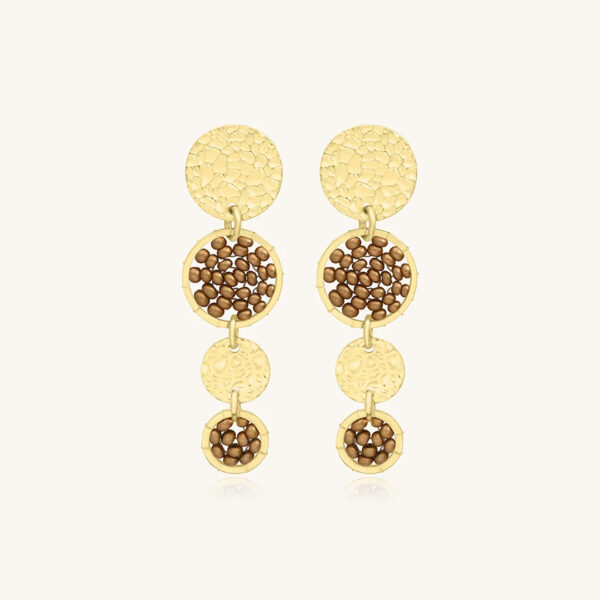 Boucles d'oreilles Mini Lupin champagne - boucles d'oreilles pendantes